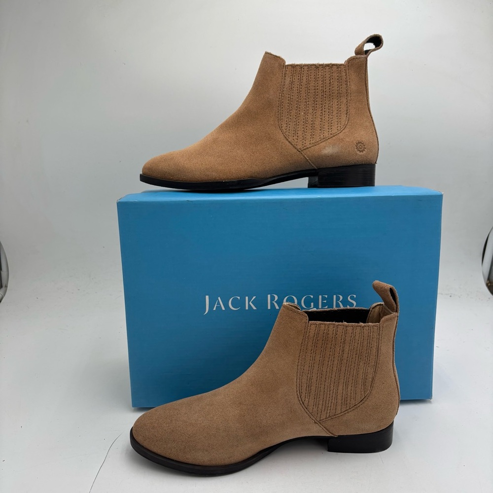 NEW Jack Rogers Women’s Pippa Oak Tan Suede Ankle Boots